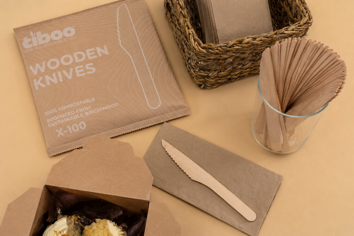 Compostable Wooden Knives 10x100