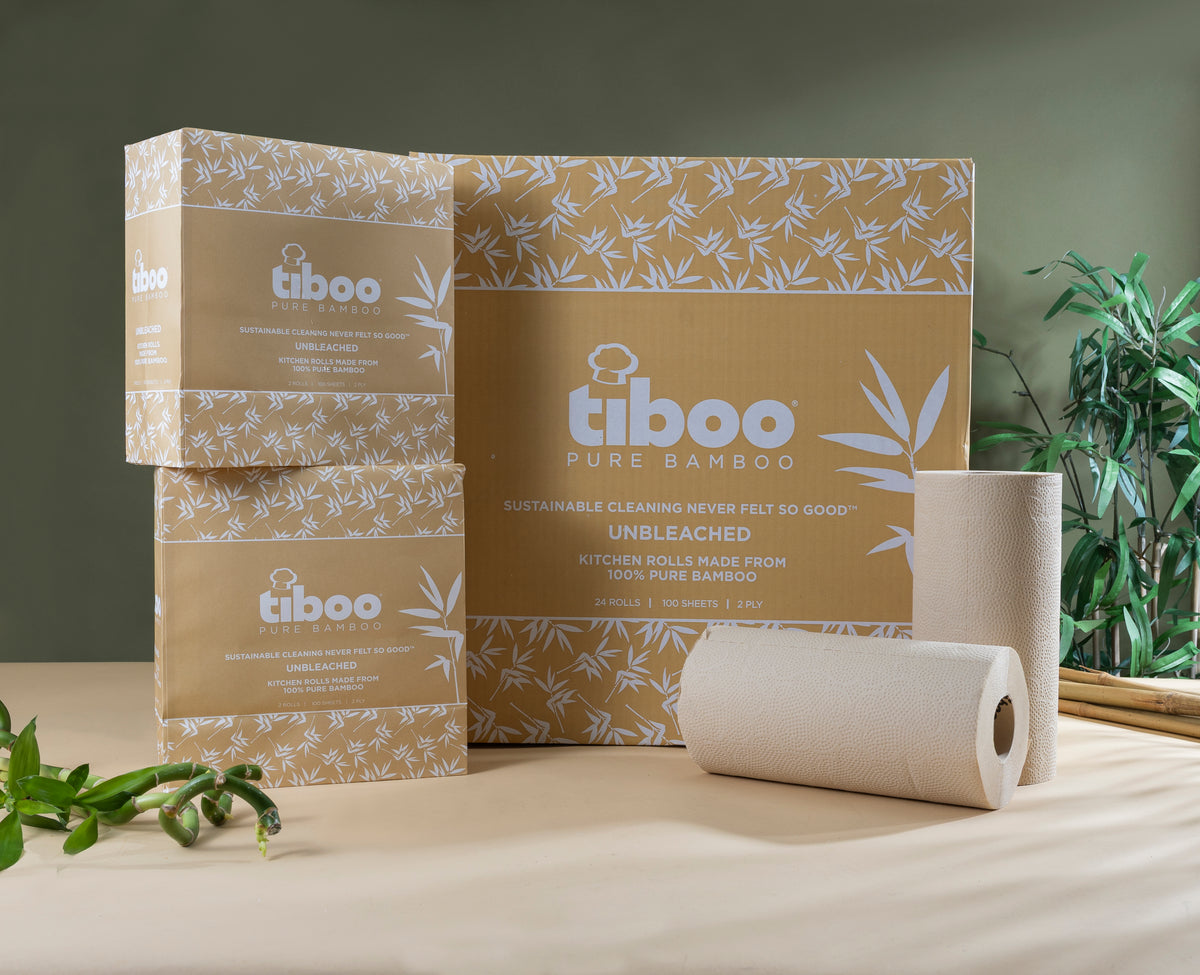 Ultra Strong Unwhitened 2ply Bamboo Kitchen Rolls x 24