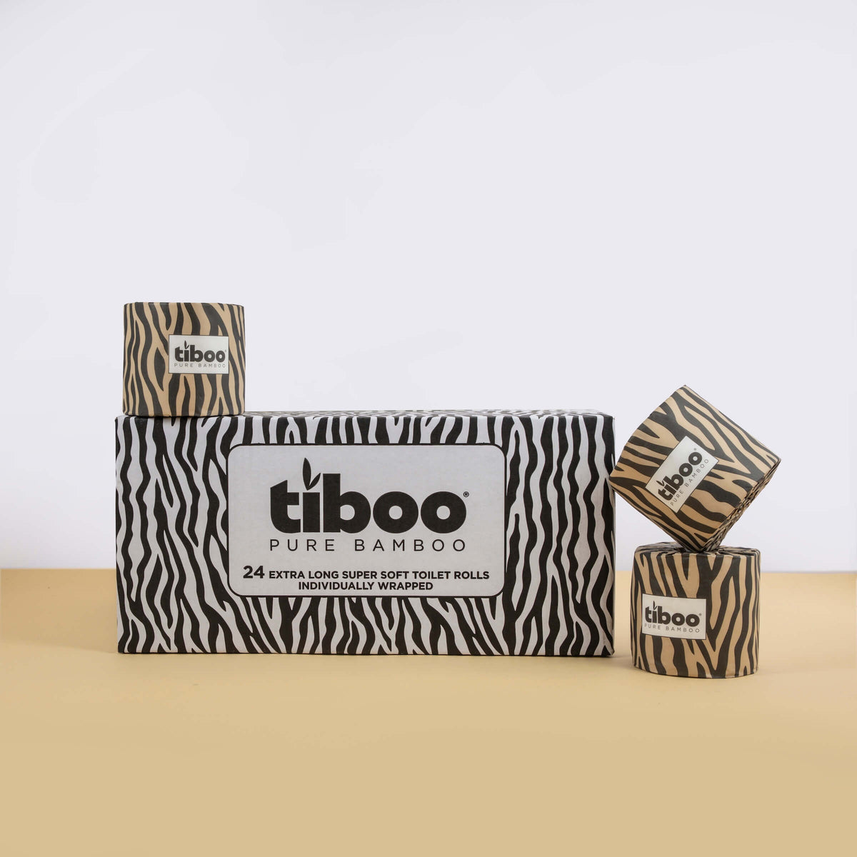 Luxury 3ply Bamboo Toilet Paper - Zebra Double Length Rolls