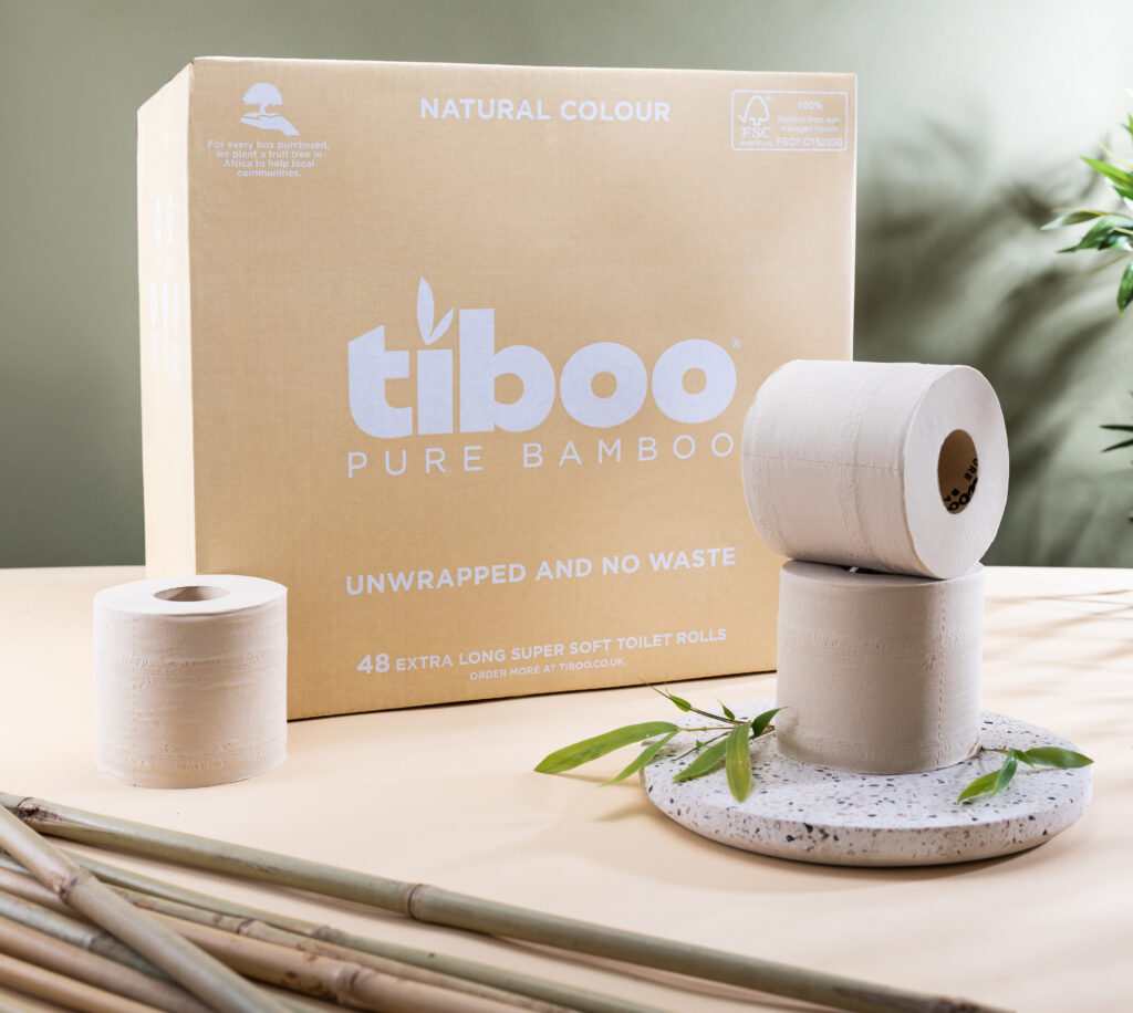 Unbleached Bamboo Toilet Paper Luxury 3ply & 2x More Tissue