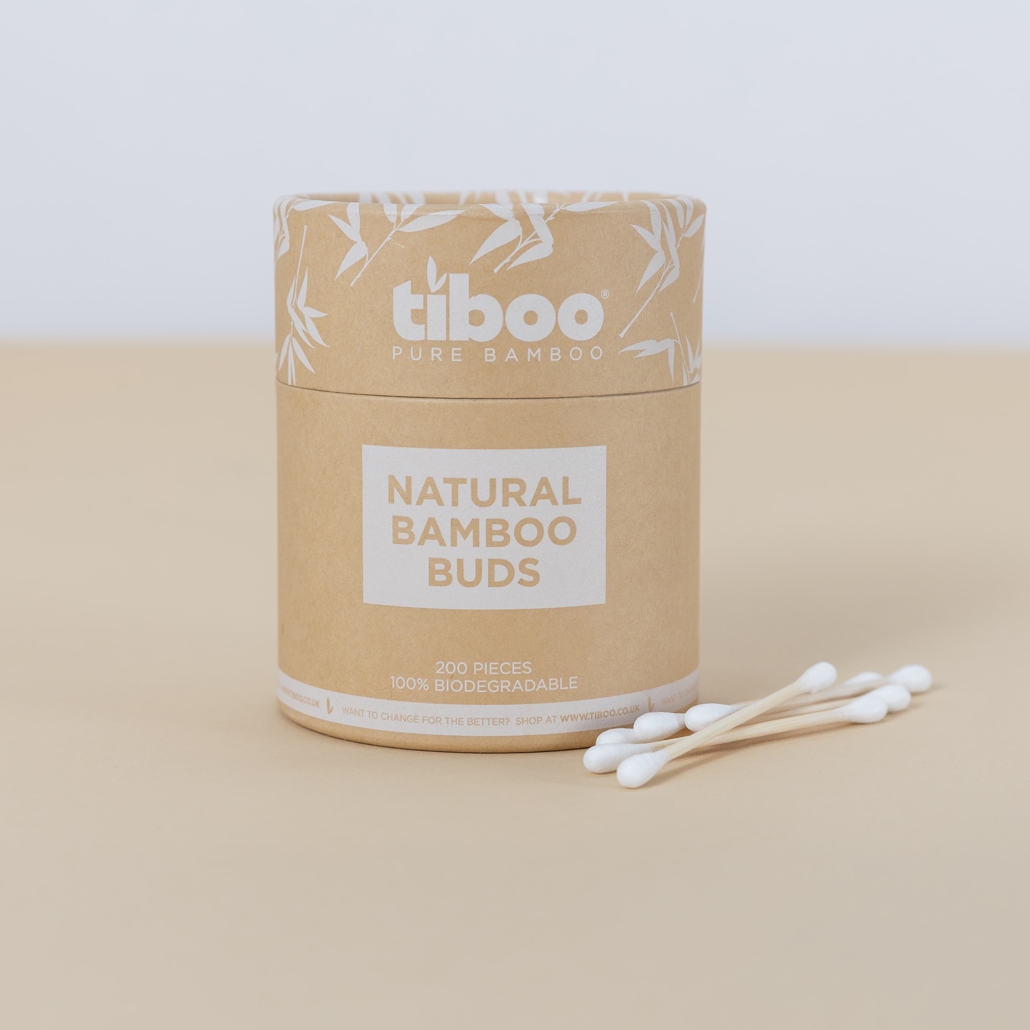 Bamboo Cotton Wool Buds 2 x 600 Tiboo Bamboo Products UK