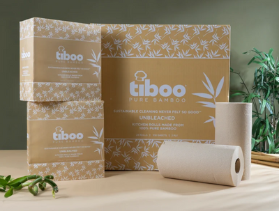 Sustainable bamboo toilet rolls for a new home bathroom