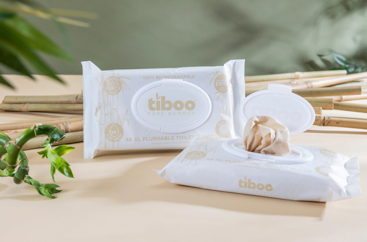 Flushable Unwhitened Bamboo Moist Toilet Paper