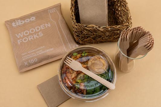 Compostable Wooden Forks 10x100