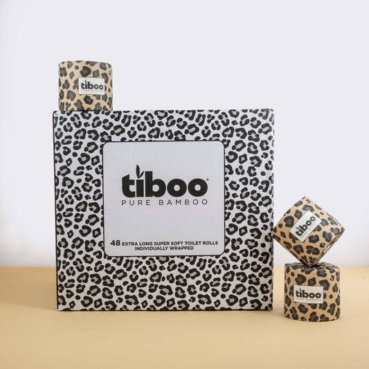 Luxury 3ply Bamboo Toilet Paper - Leopard Double Length Rolls