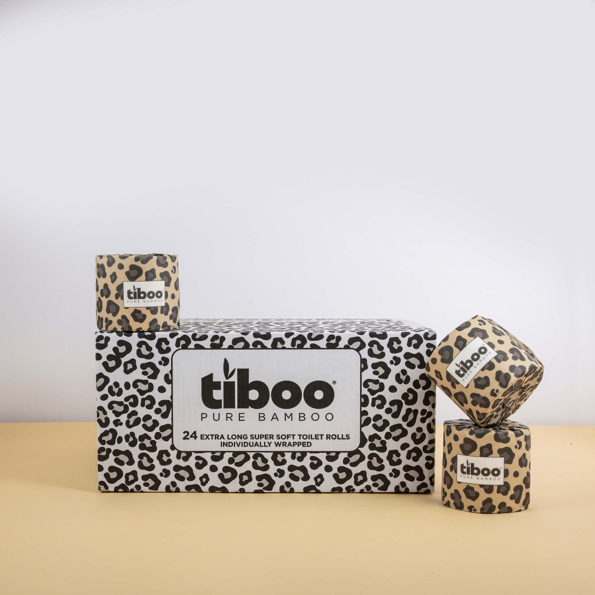 Luxury 3ply Bamboo Toilet Paper - Leopard Double Length Rolls