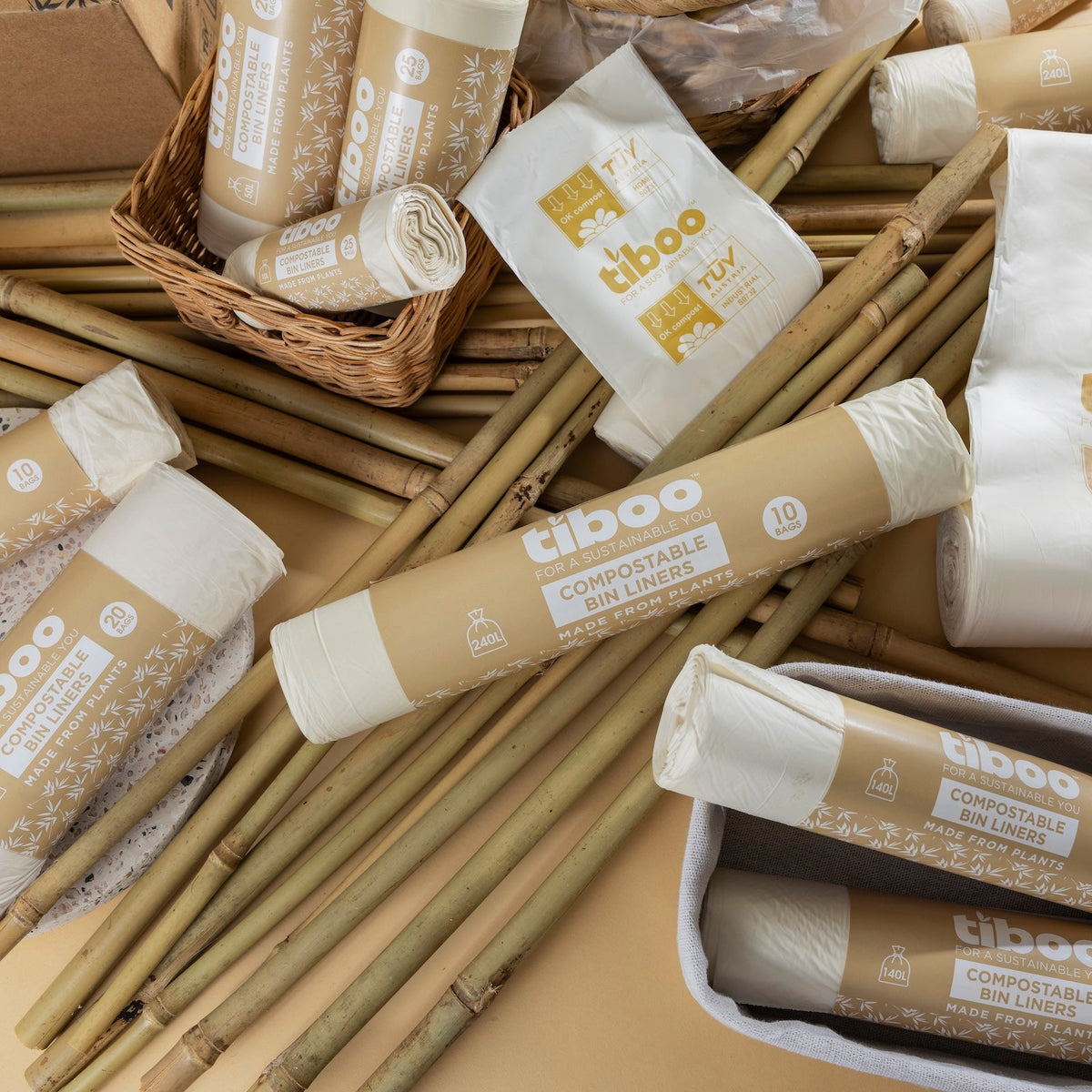 Compostable Bin Liners 80 Ltr 20x20