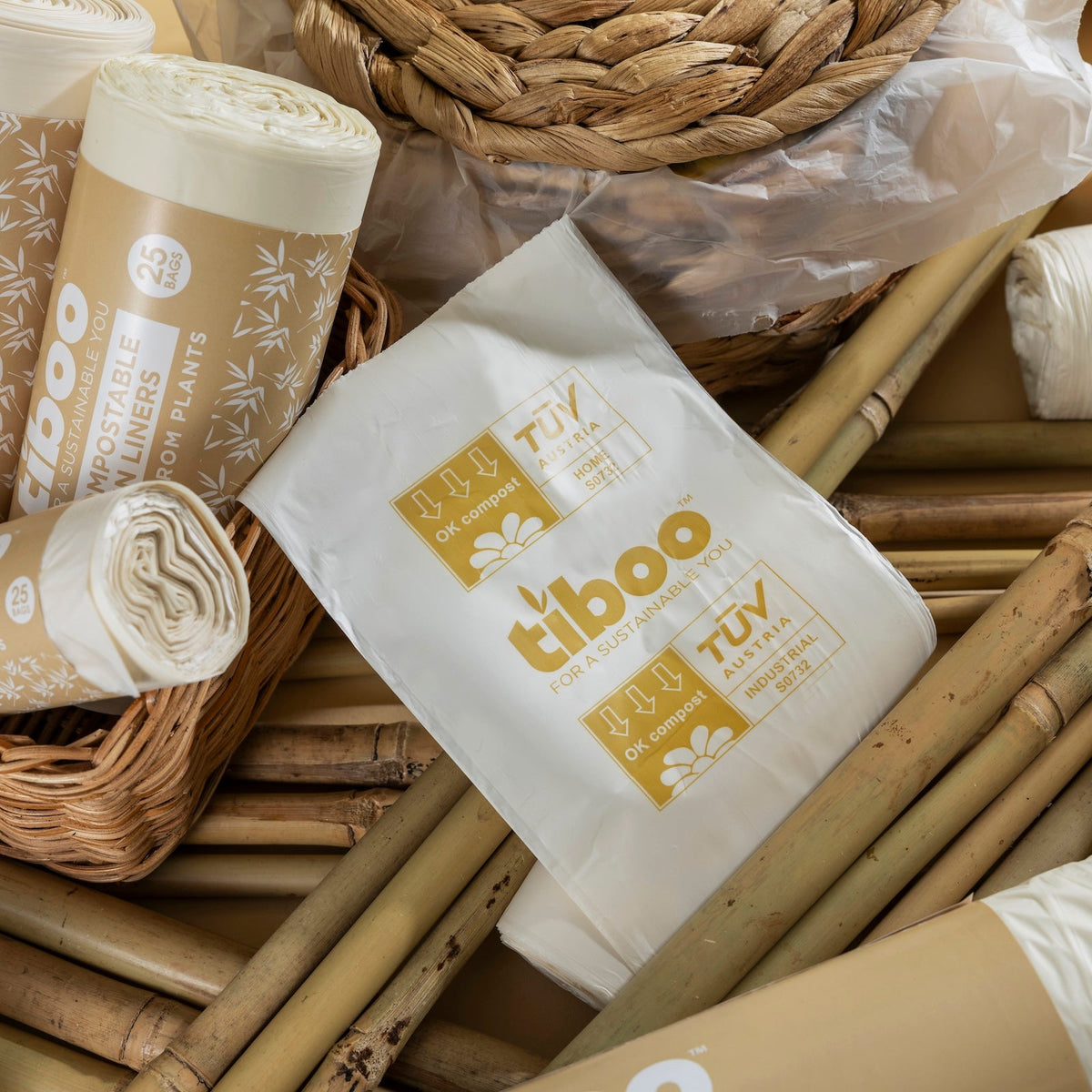 Compostable Bin Liners 50 Ltr 20x20