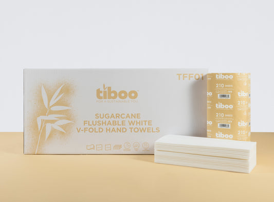 Luxury Flushable Sugarcane V-Fold Hand Towels 2Ply x 3150
