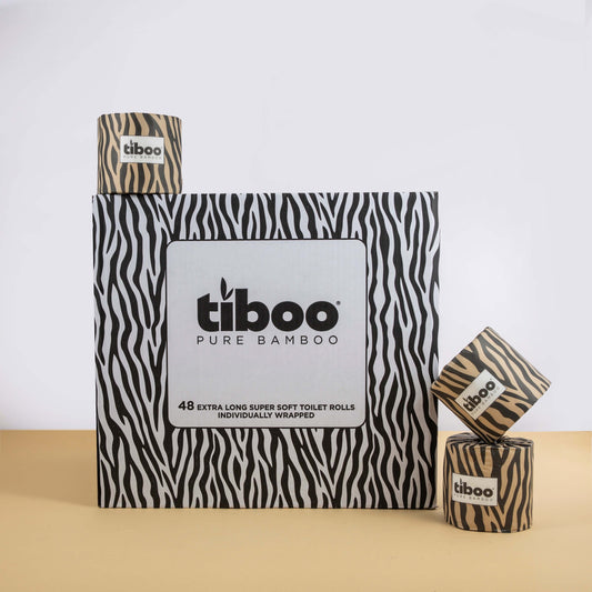 Luxury 3ply Bamboo Toilet Paper - Zebra Double Length Rolls