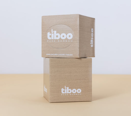 Unwhitened 2Ply Bamboo Cube Tissues
